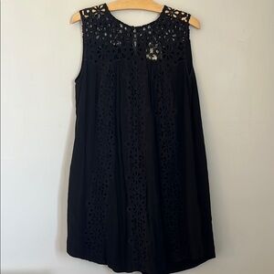 SEA New York Black Sleeveless eyelet Lace Dress.  Size 6